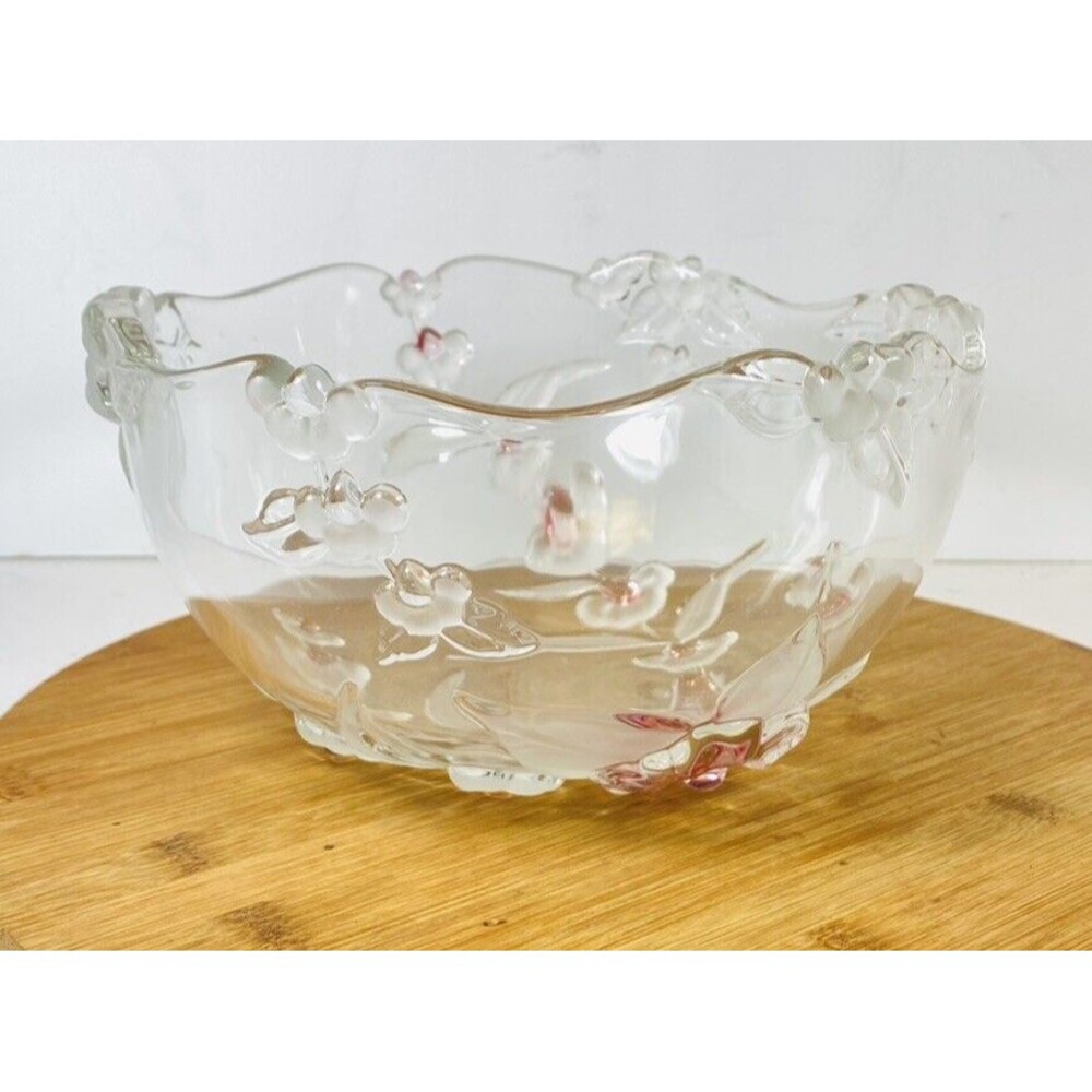 Mikasa Crystal Cherry Blossom Time - Bowl Toska Waltherglas Germany 8.5"